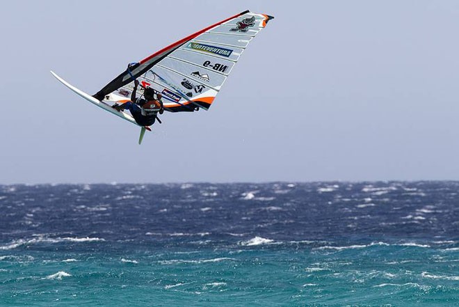 Taty lets one fly - PWA Fuerteventura World Cup 2011 ©  John Carter / PWA http://www.pwaworldtour.com